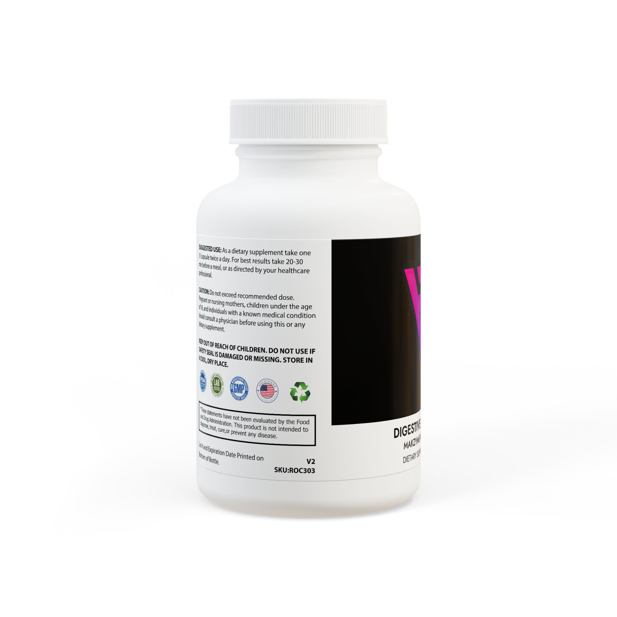 Digestive Enzyme Blend Supplement (60 Capsules) - Image 2