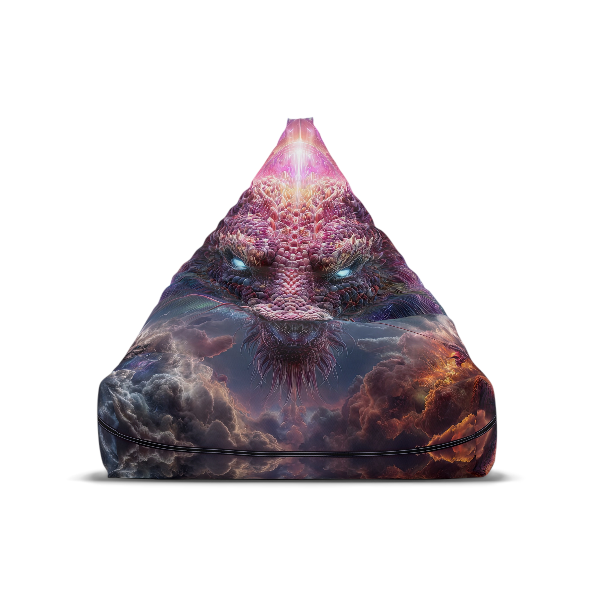 Cosmic Dragon Bean Bag Chair Cover - Galaxy Inspired Art - Image 2