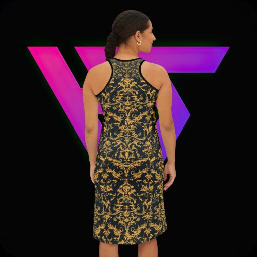 Elegant Floral Women's Racerback Dress - Perfect for Summer Gatherings and Casual Outings