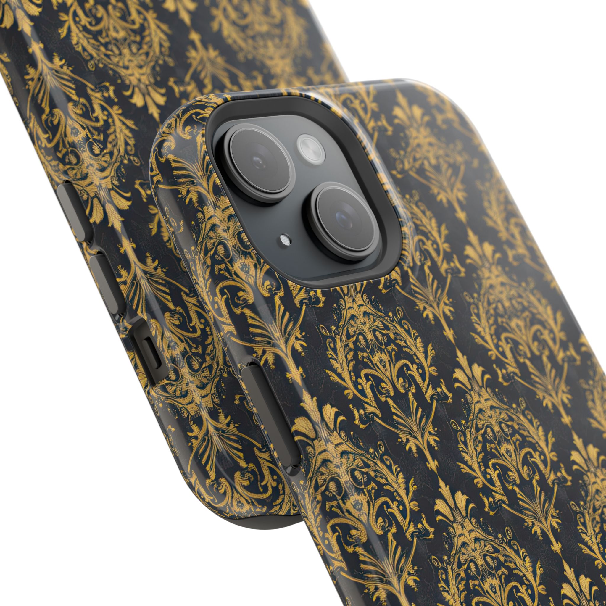 Elegant Gold Floral Magnetic Tough Case - Stylish Protection for Your Phone - Image 70