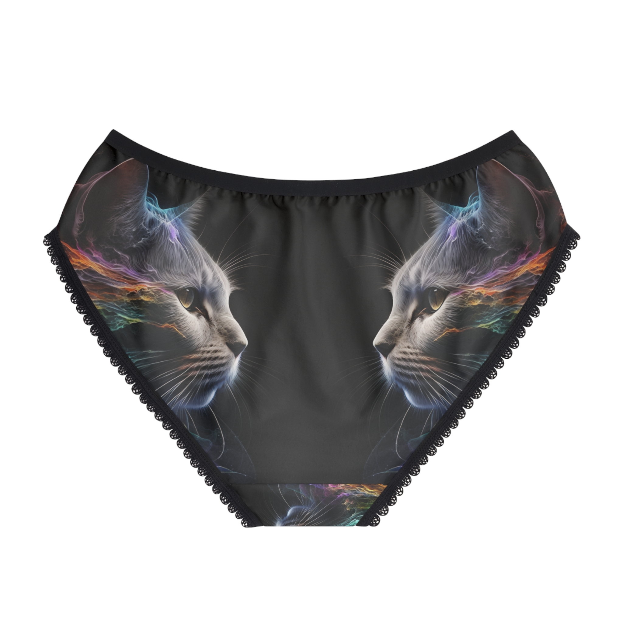 House of Trippers Super model Kitty Women's Briefs (AOP)(Watch me on the cat walk)(Twins) - Image 2
