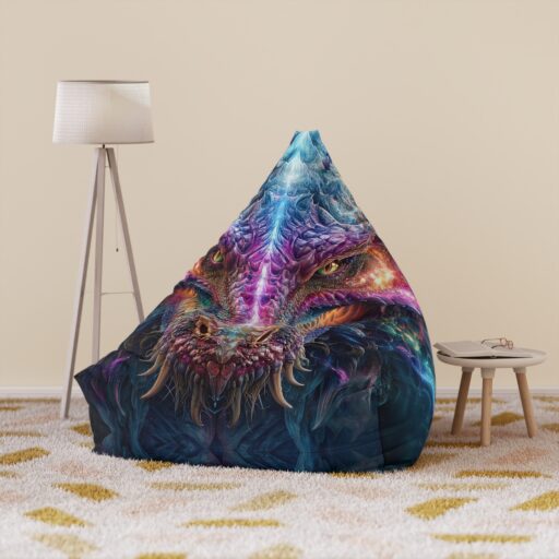Fantasy Creature Bean Bag Chair Cover - Artistic and Cozy Seating