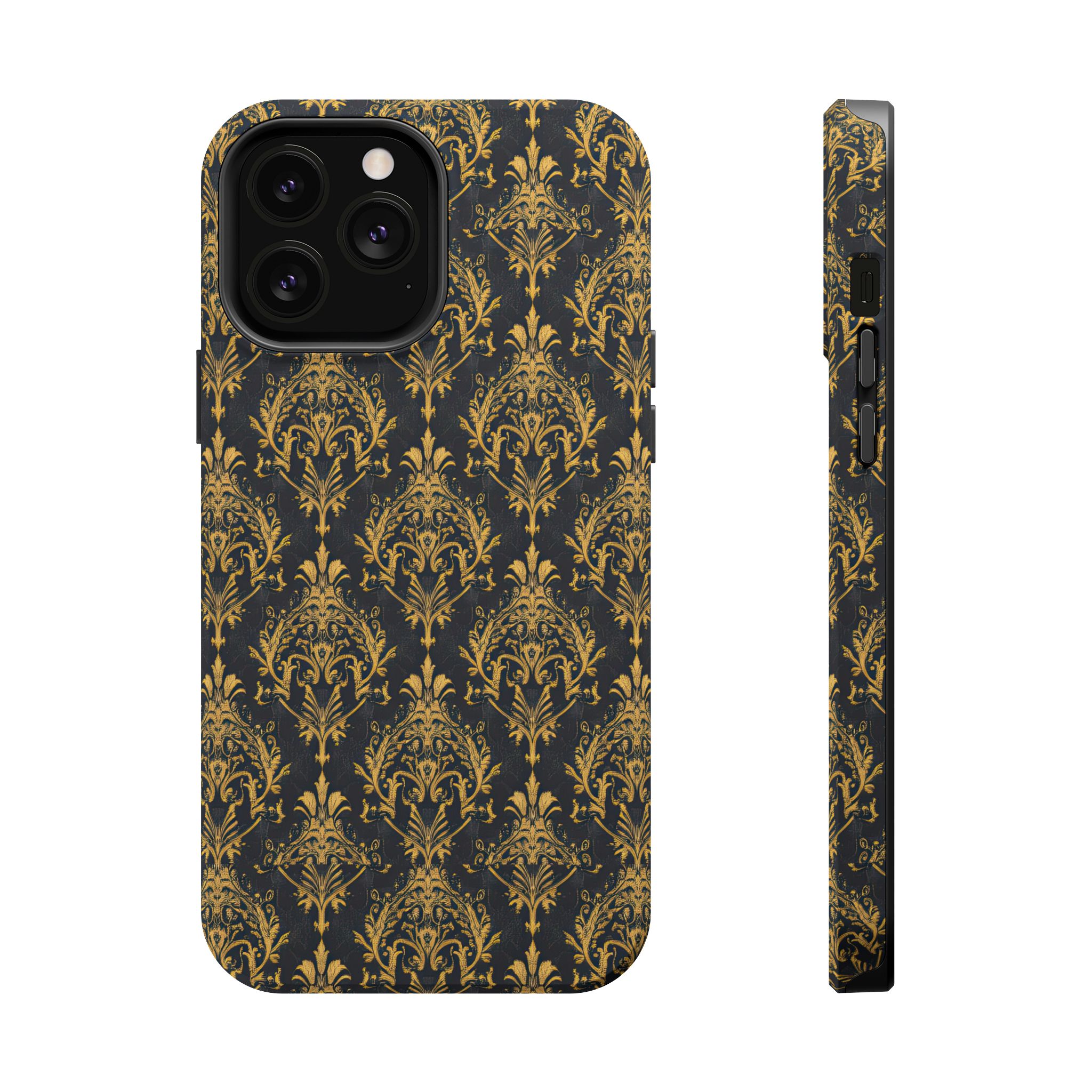 Elegant Gold Floral Magnetic Tough Case - Stylish Protection for Your Phone - Image 65
