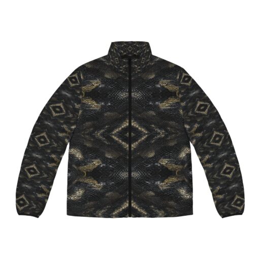 Men's Python Puffer Jacket - Stylish Urban Camo for Cold Weather Adventure