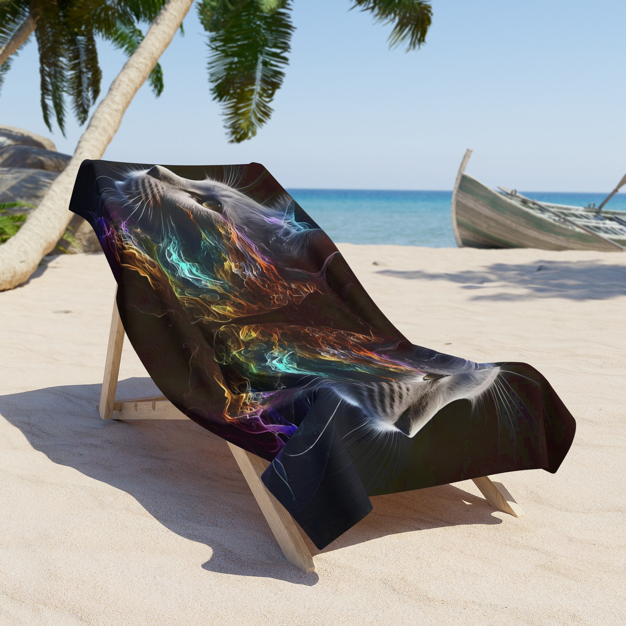 Super Model Kitty Beach Towel - Image 4