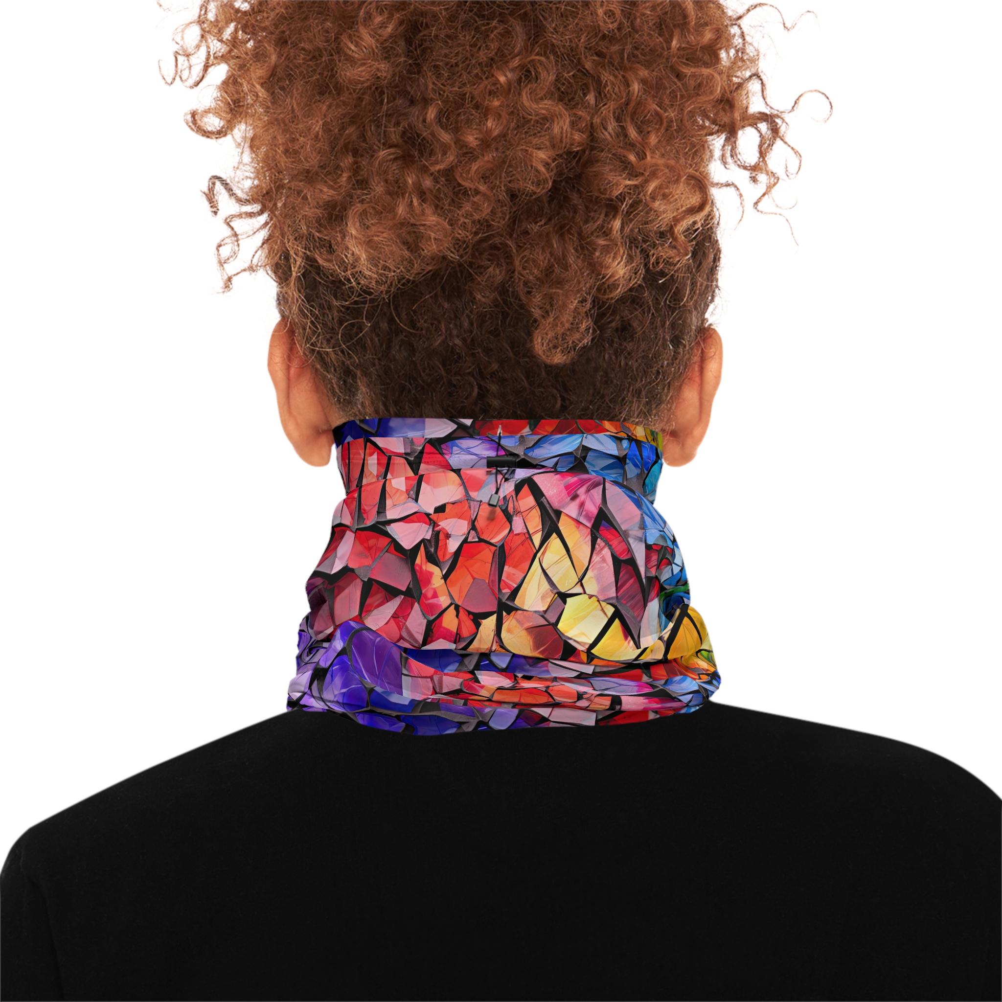 Shattered Winter Neck Gaiter With Drawstring - Image 4