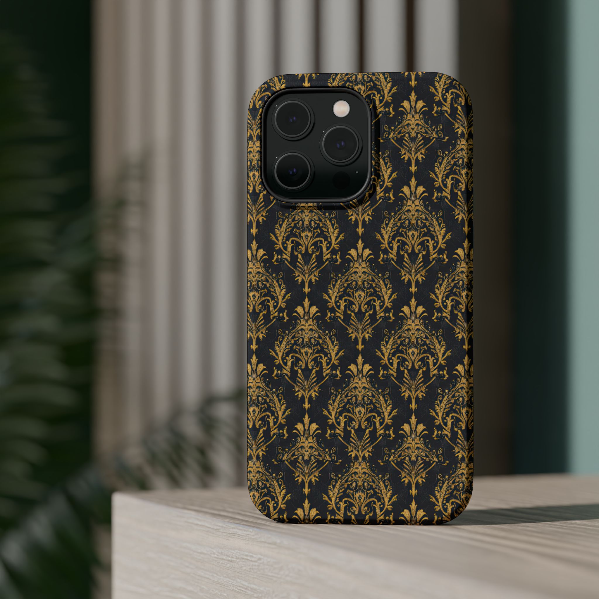 Elegant Gold Floral Magnetic Tough Case - Stylish Protection for Your Phone - Image 36