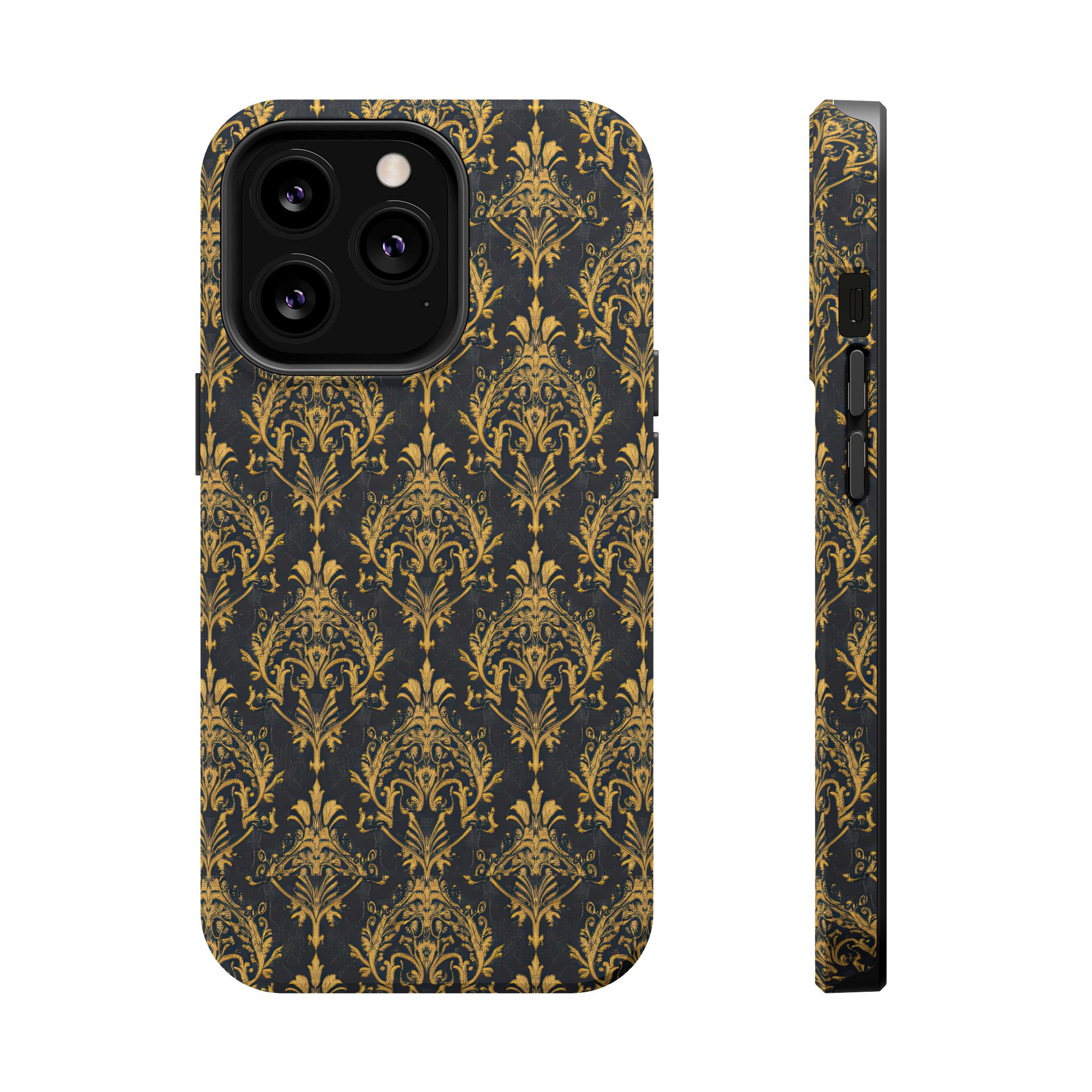 Elegant Gold Floral Magnetic Tough Case - Stylish Protection for Your Phone - Image 57