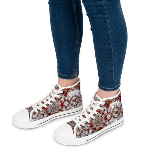 Stylish Floral High Top Sneakers for Women - Trendy Casual Footwear