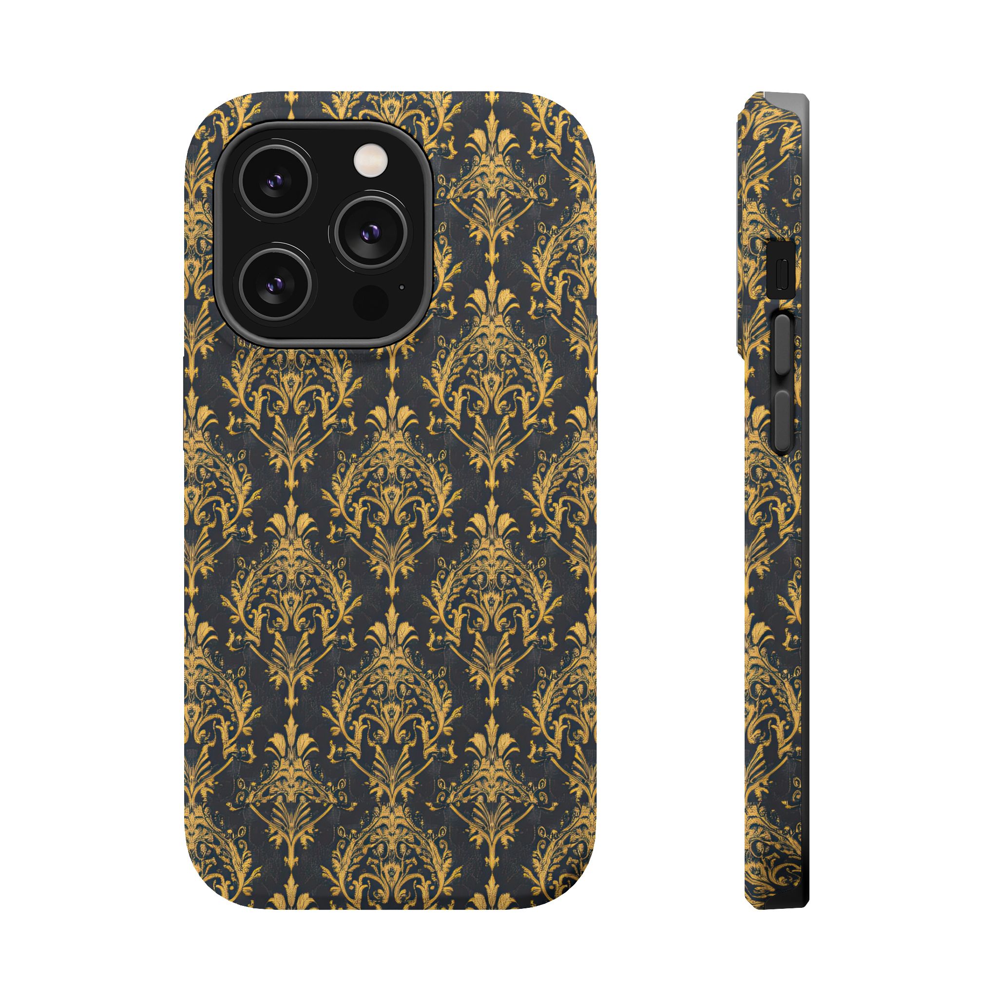 Elegant Gold Floral Magnetic Tough Case - Stylish Protection for Your Phone - Image 17