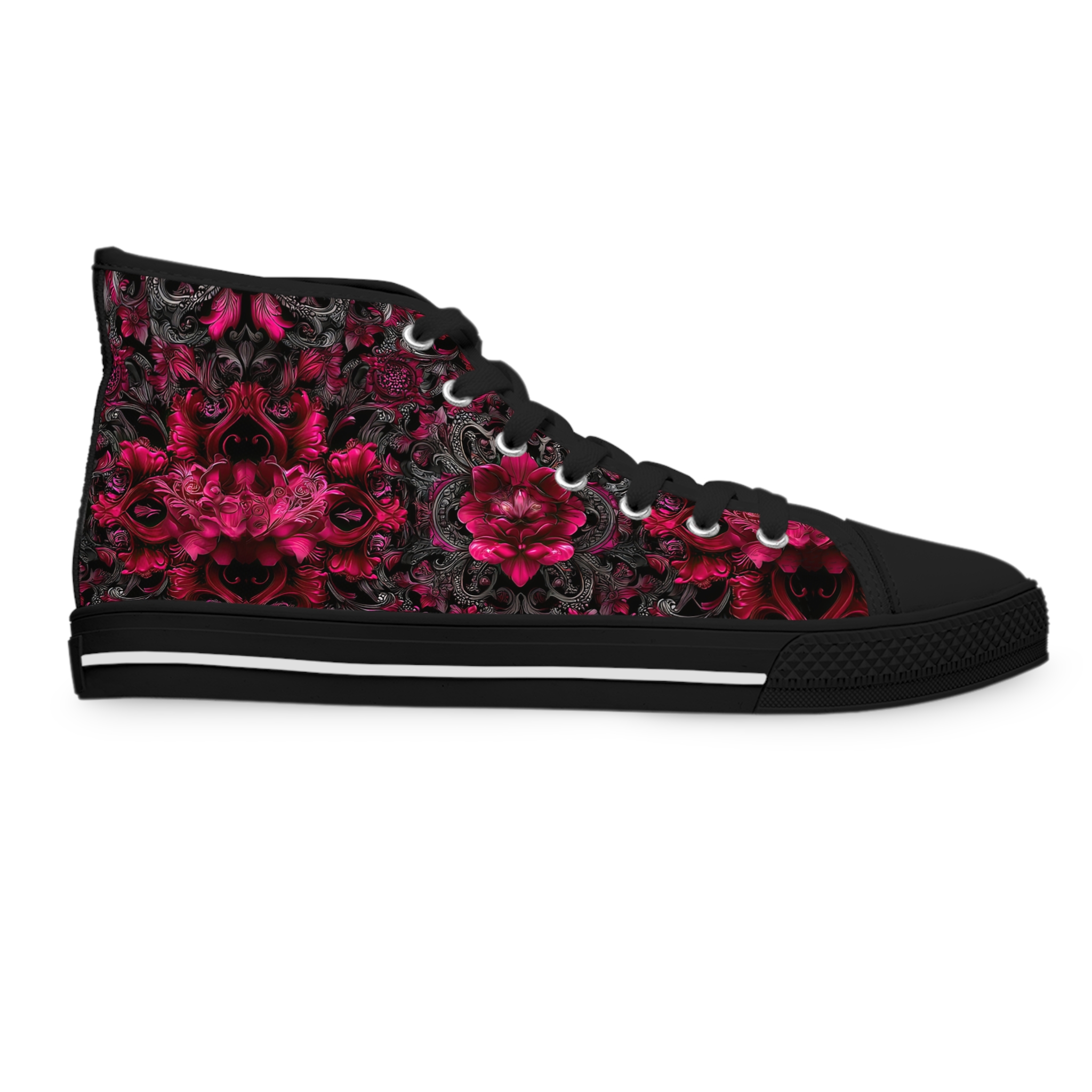 Ruby Rose Floral High Top Sneakers for Women - Stylish Floral Print Casual Footwear - Image 8