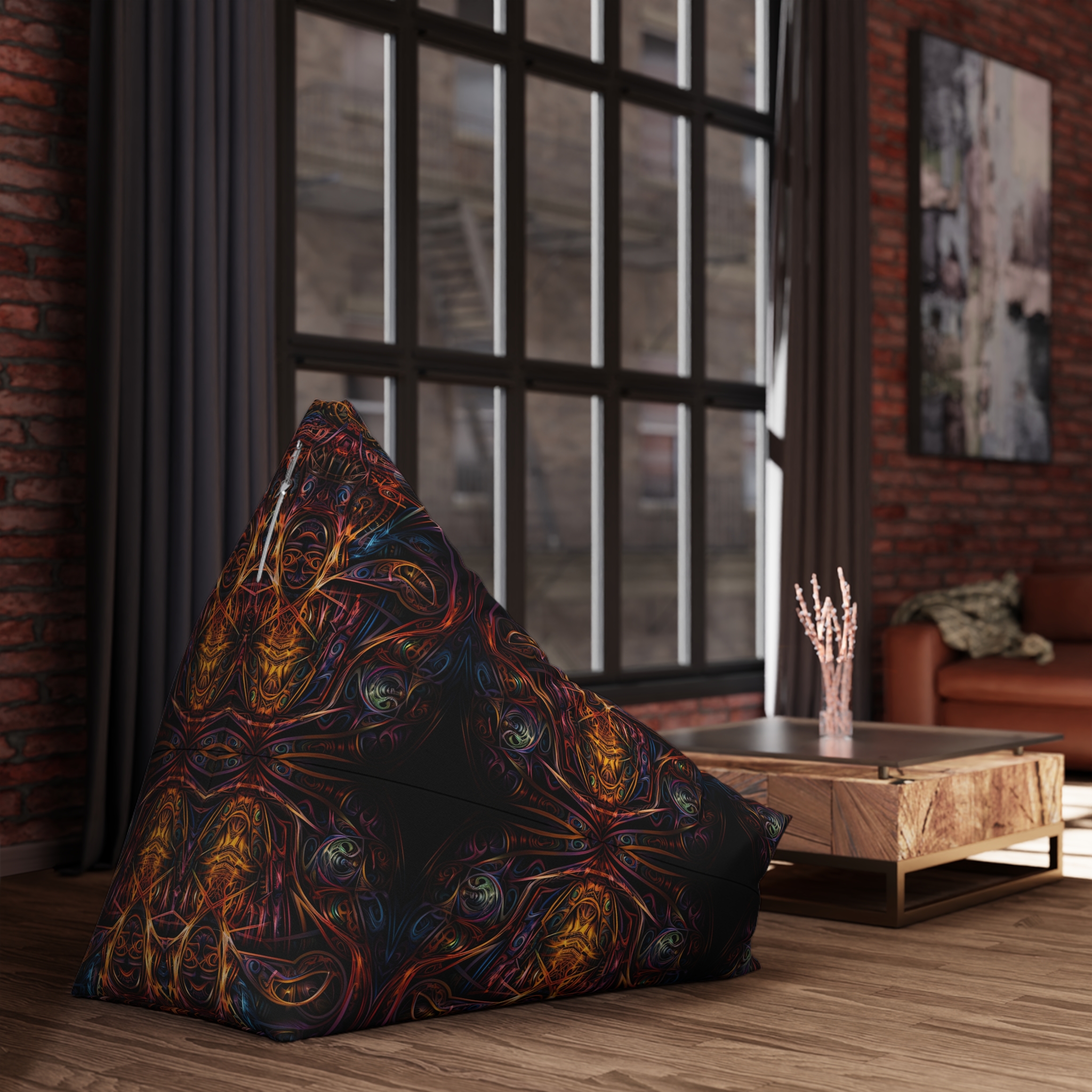 Colorful Abstract Bean Bag Chair Cover for Cozy Living Spaces - Image 7