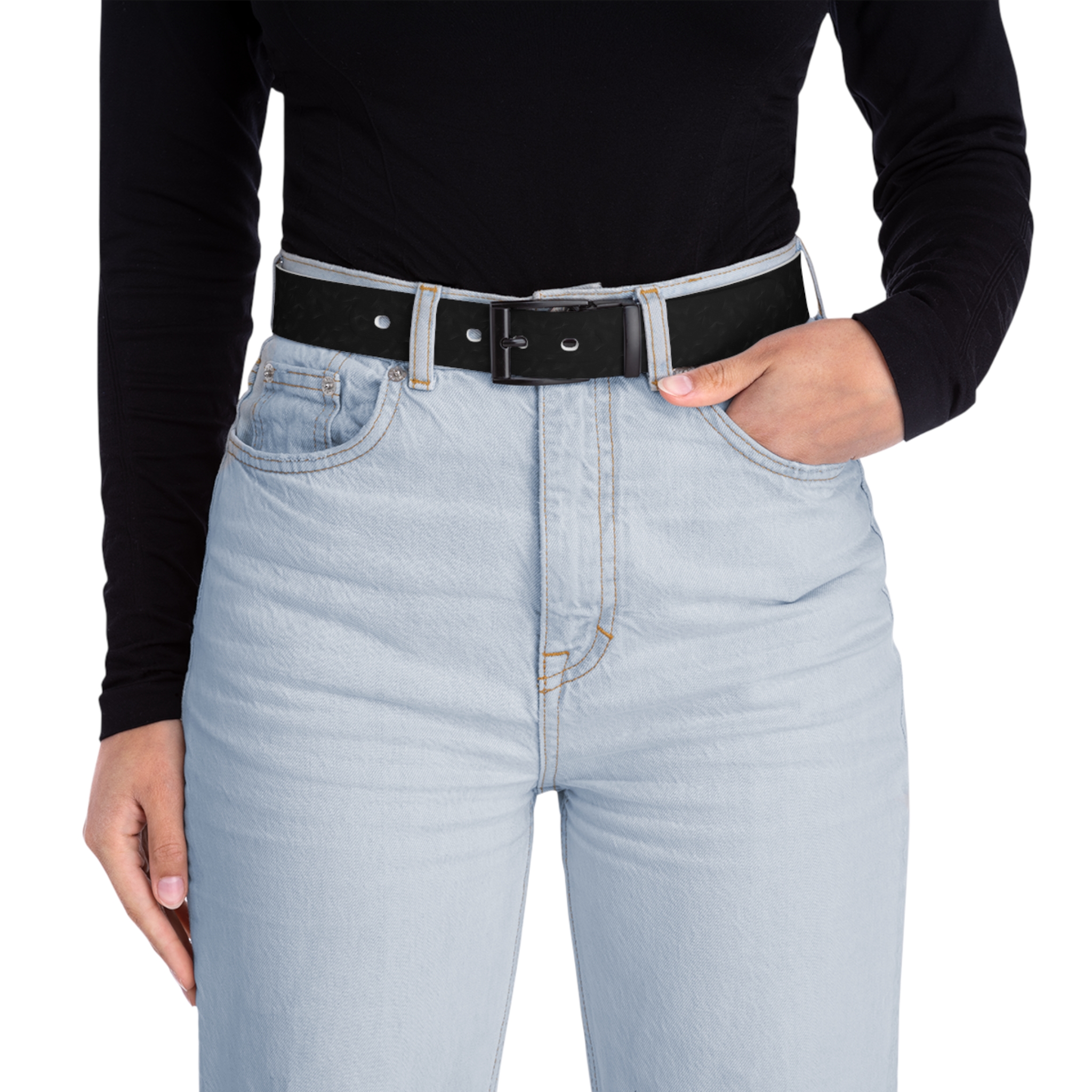 Stylish Black Casual Belt for Everyday Wear | Adjustable & Durable - Image 2
