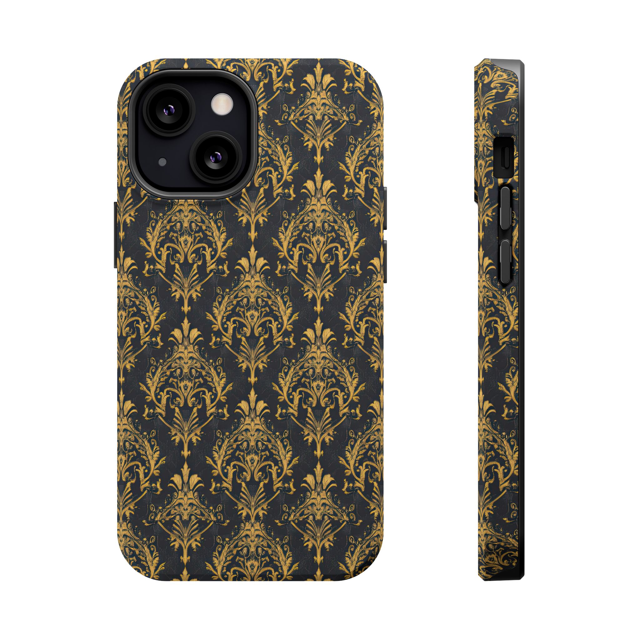 Elegant Gold Floral Magnetic Tough Case - Stylish Protection for Your Phone - Image 49