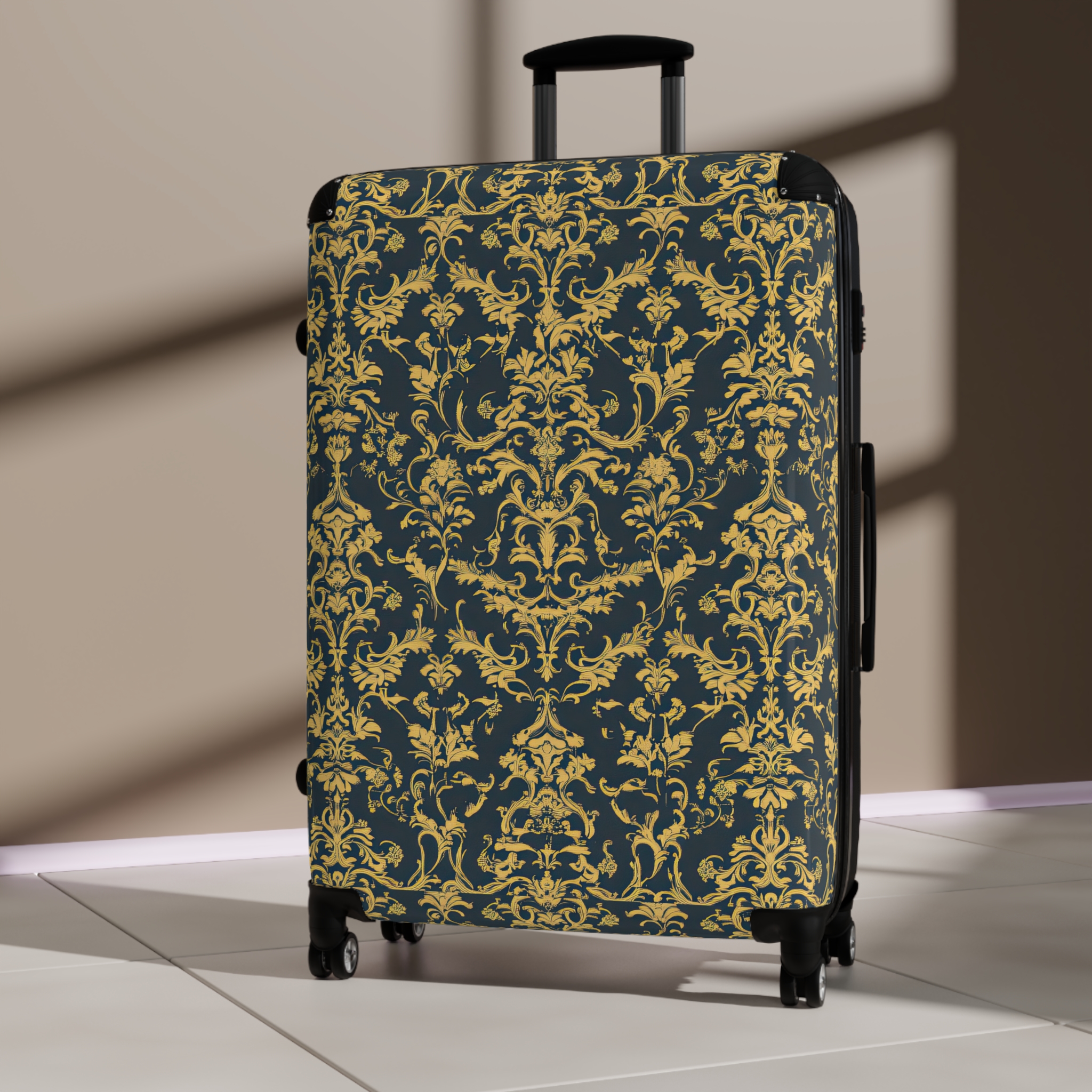 Elegant Vintage Floral Suitcase - Stylish Travel Luggage for Adventurers - Image 4