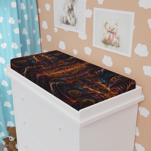 Colorful Swirl Baby Changing Pad Cover | Modern Nursery Decor