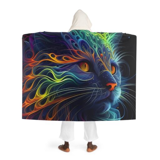Pretty Kitty Hooded Sherpa Fleece Blanket