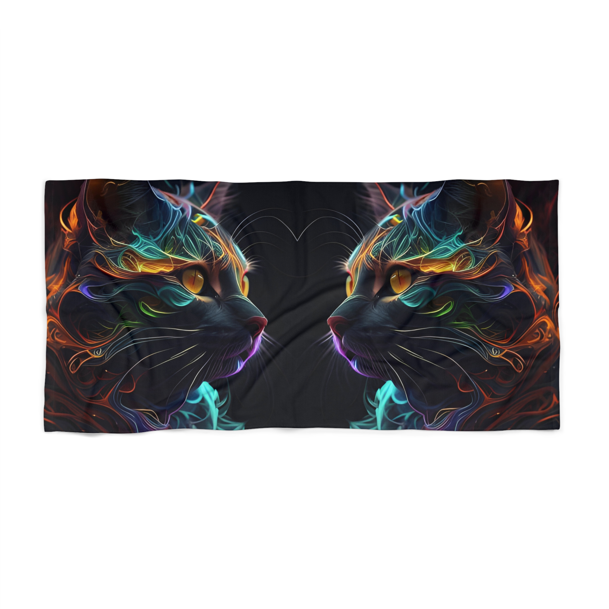 Focused Kitty Beach Towel - Image 3