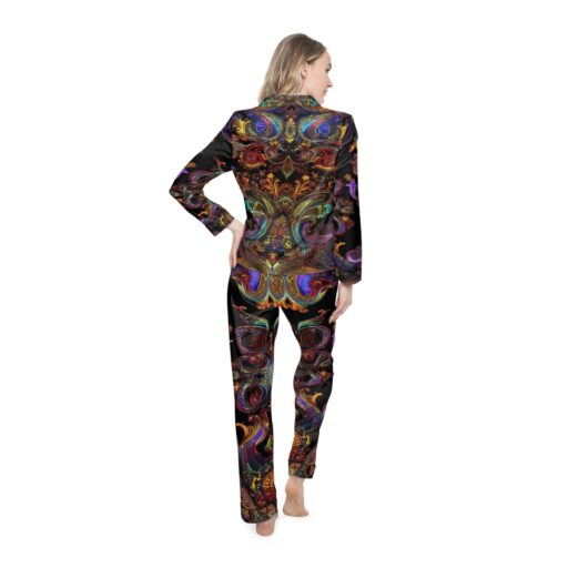 Psychedelica Women's Satin Pajamas - Luxurious and Colorful Sleepwear Set