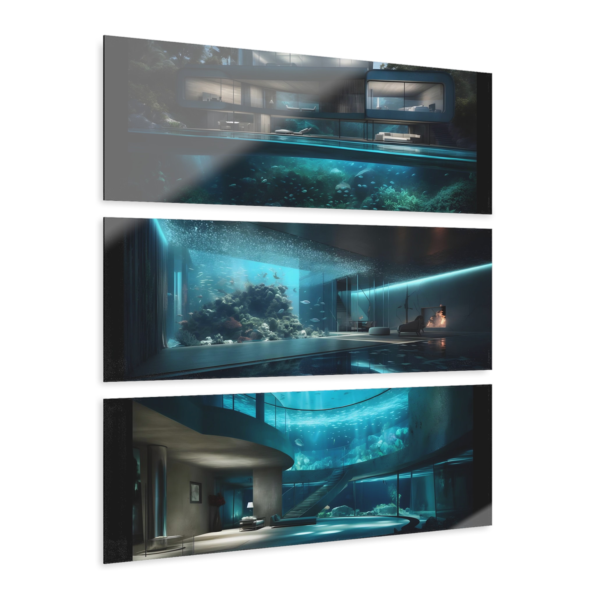 Dream House Acrylic Prints (Triptych) (One day I will build this.)