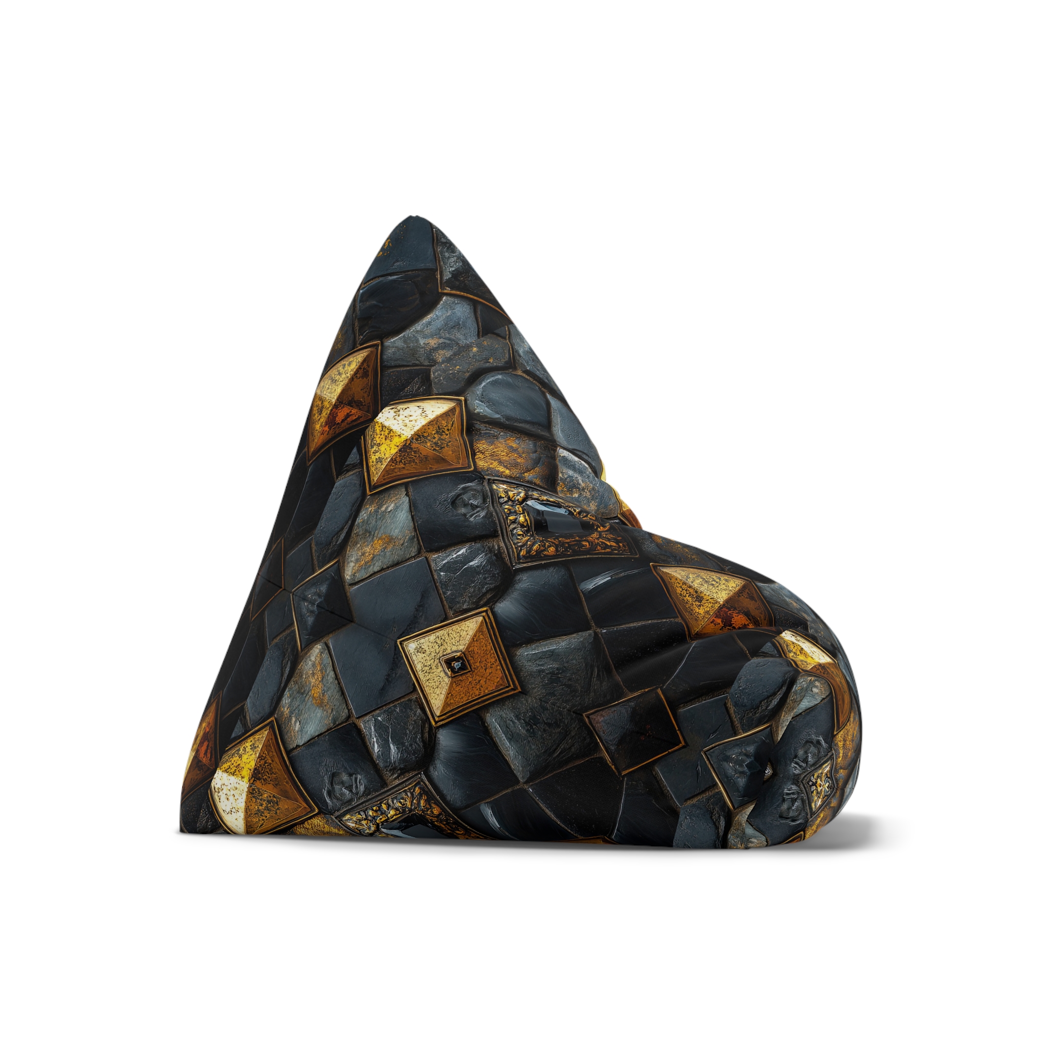 Elegant Mosaic Bean Bag Chair Cover – Cozy Living Room Decor - Image 4