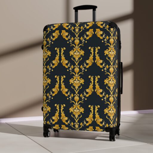 Elegant Floral Suitcase - Stylish Travel Luggage for Fashionable Adventurers