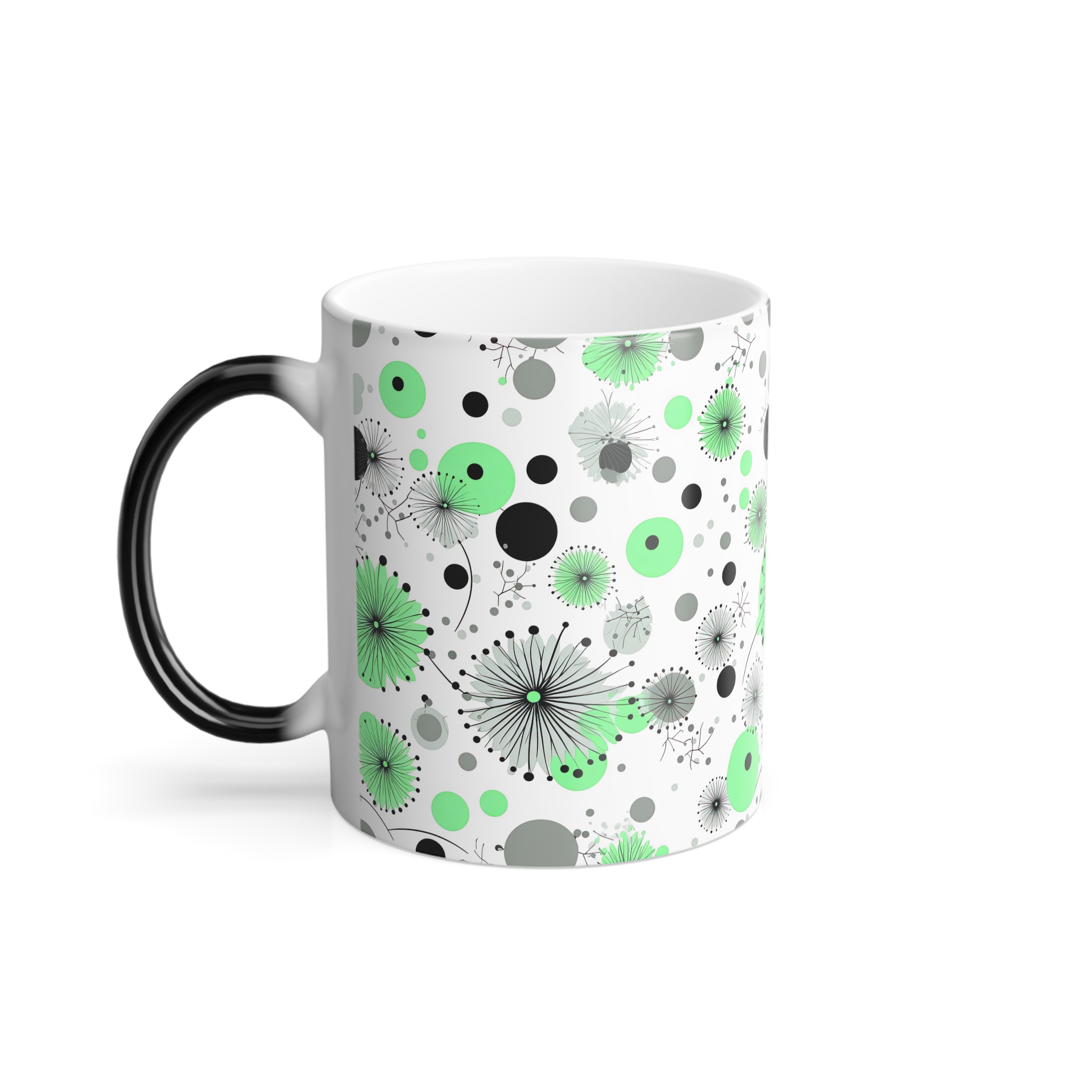 Green Cherry Blossom Color Morphing Mug, 11oz - Image 3