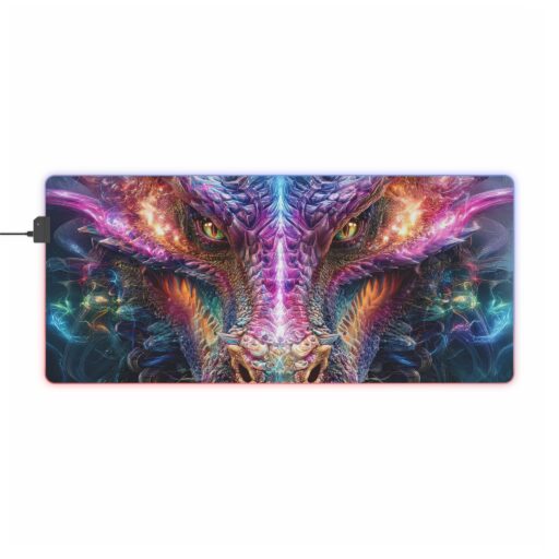 LED Gaming Mouse Pad - Dragon Design with RGB Lighting | Perfect for Gamers & Streamers