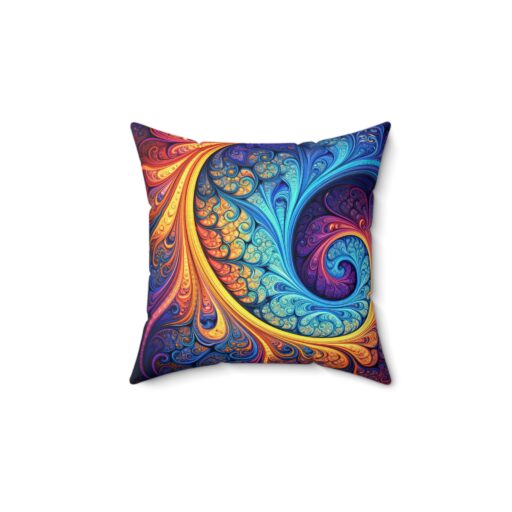 Swirling Spun Polyester Square Pillow