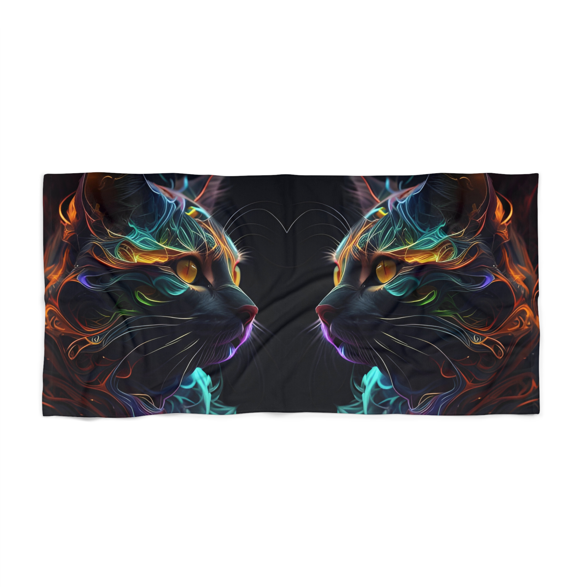 Focused Kitty Beach Towel