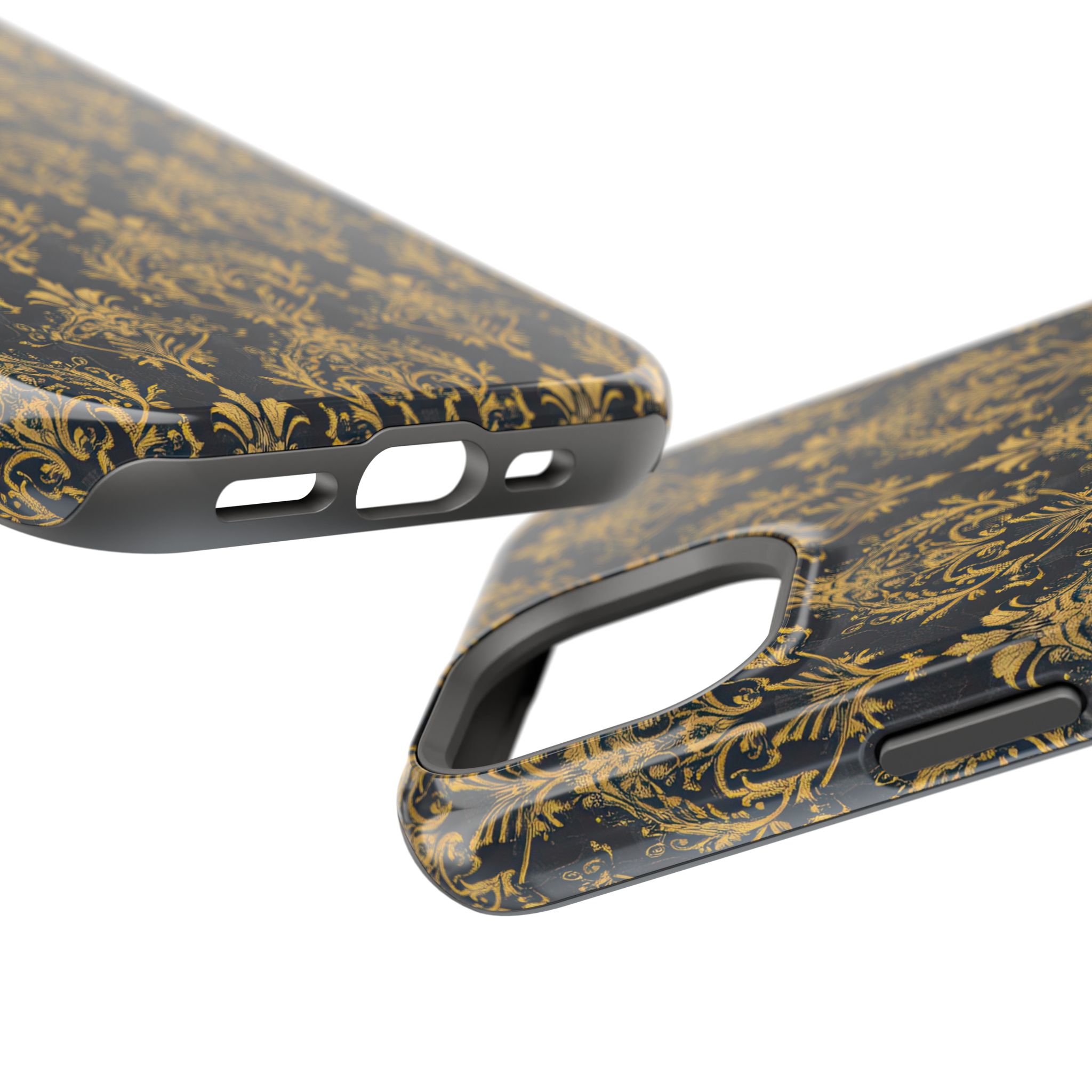 Elegant Gold Floral Magnetic Tough Case - Stylish Protection for Your Phone - Image 71