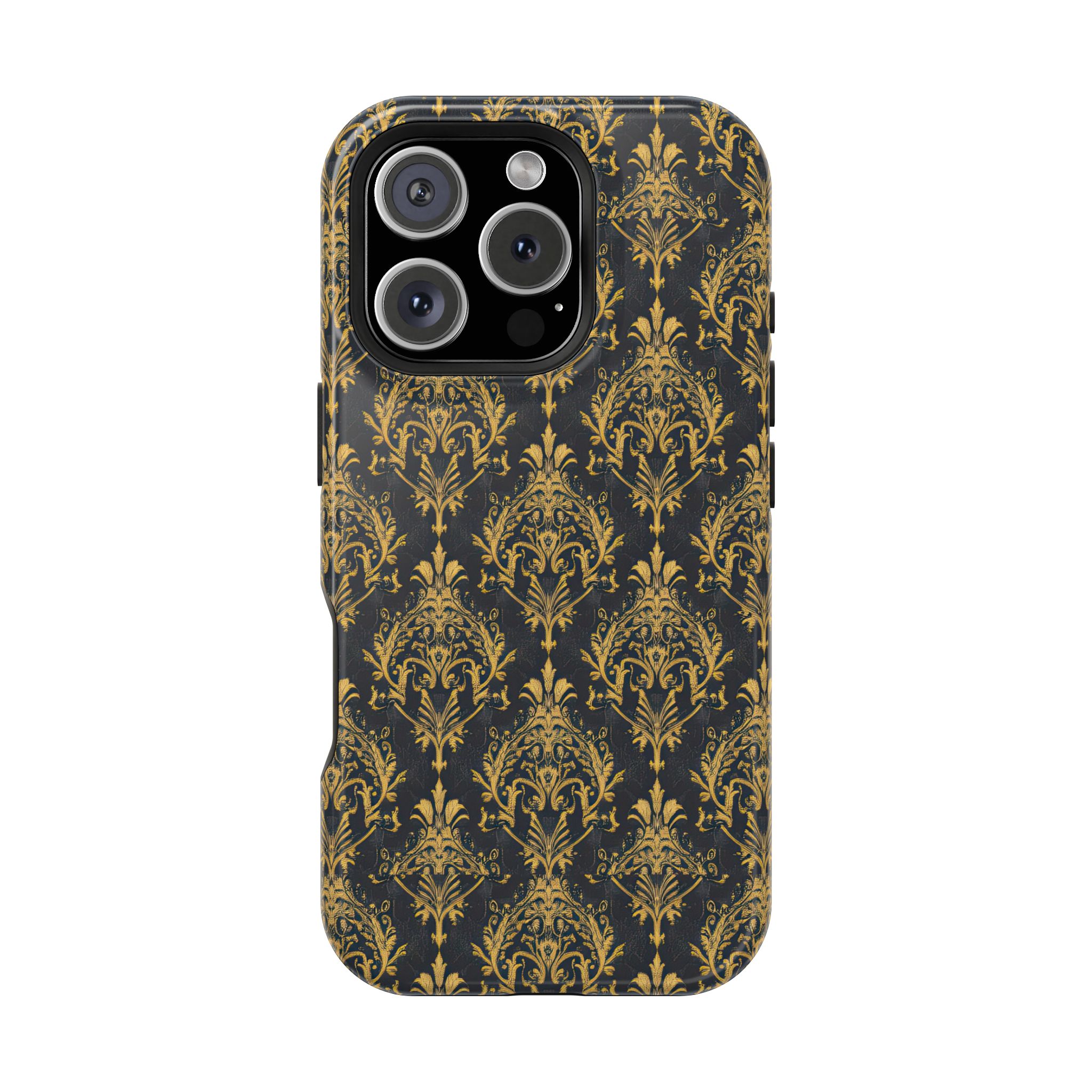 Elegant Gold Floral Magnetic Tough Case - Stylish Protection for Your Phone - Image 117