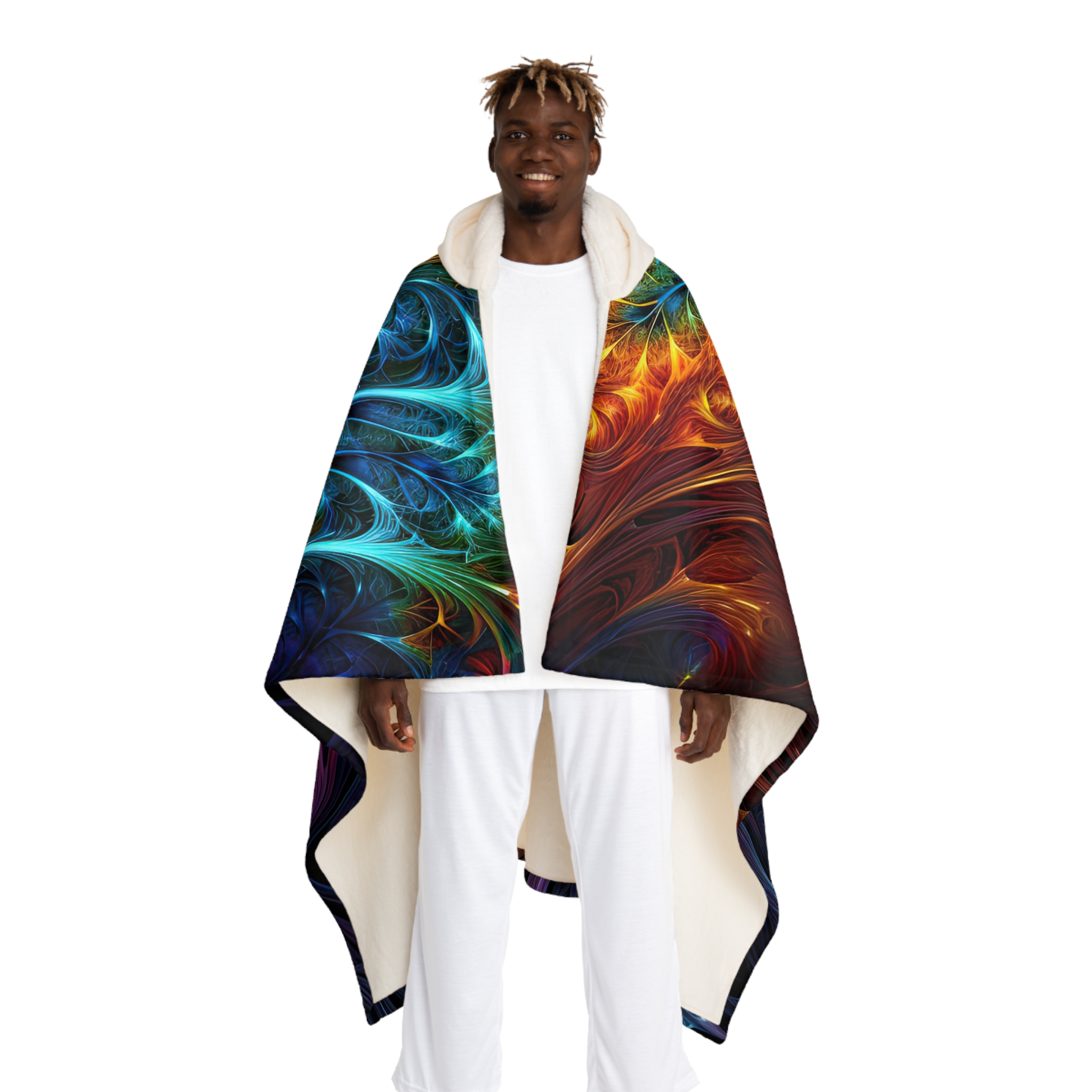 MELTING Hooded Sherpa Fleece Blanket - Image 3