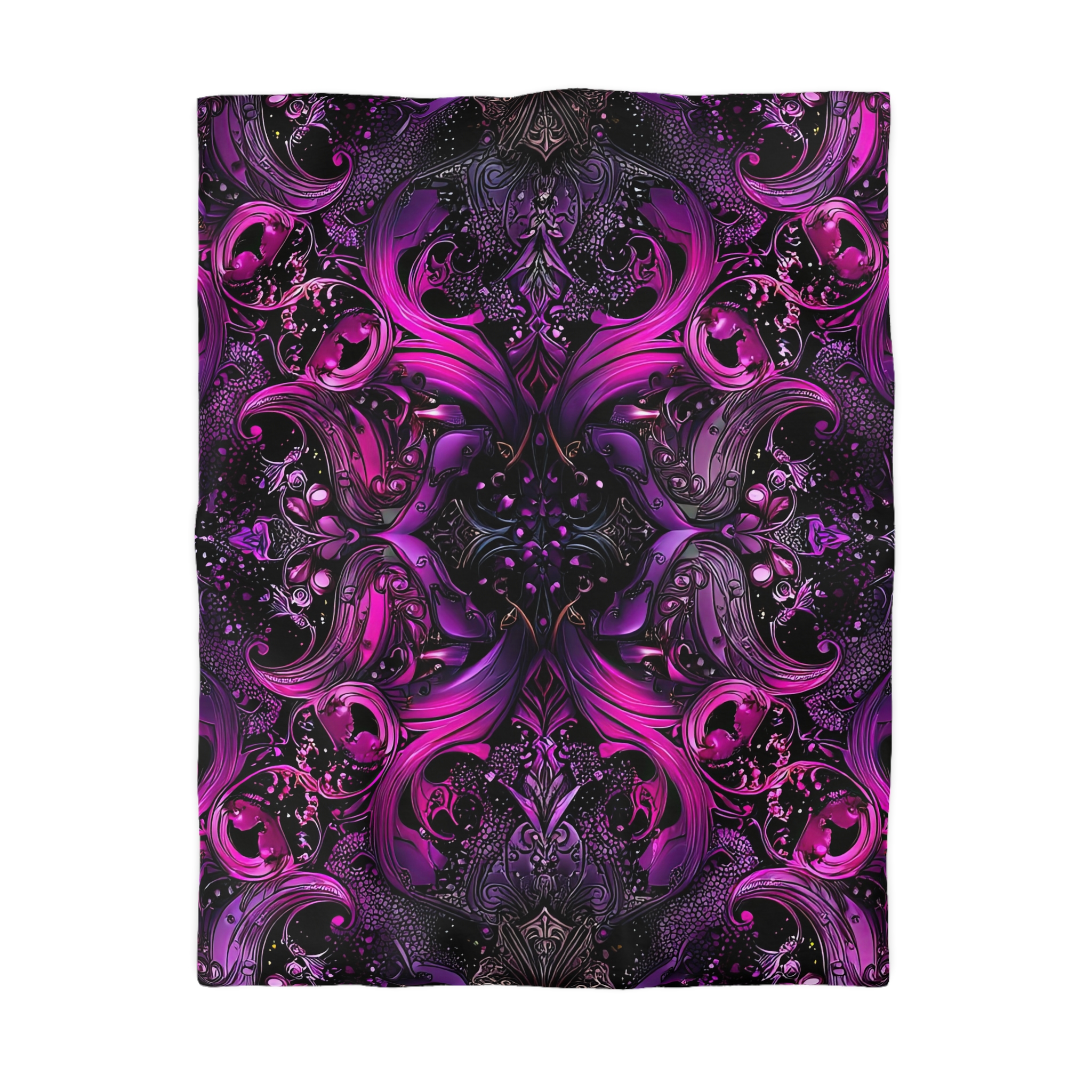 Vibrant Purple Swirl Microfiber Duvet Cover - Luxurious Bedding for a Cozy Home - Image 4