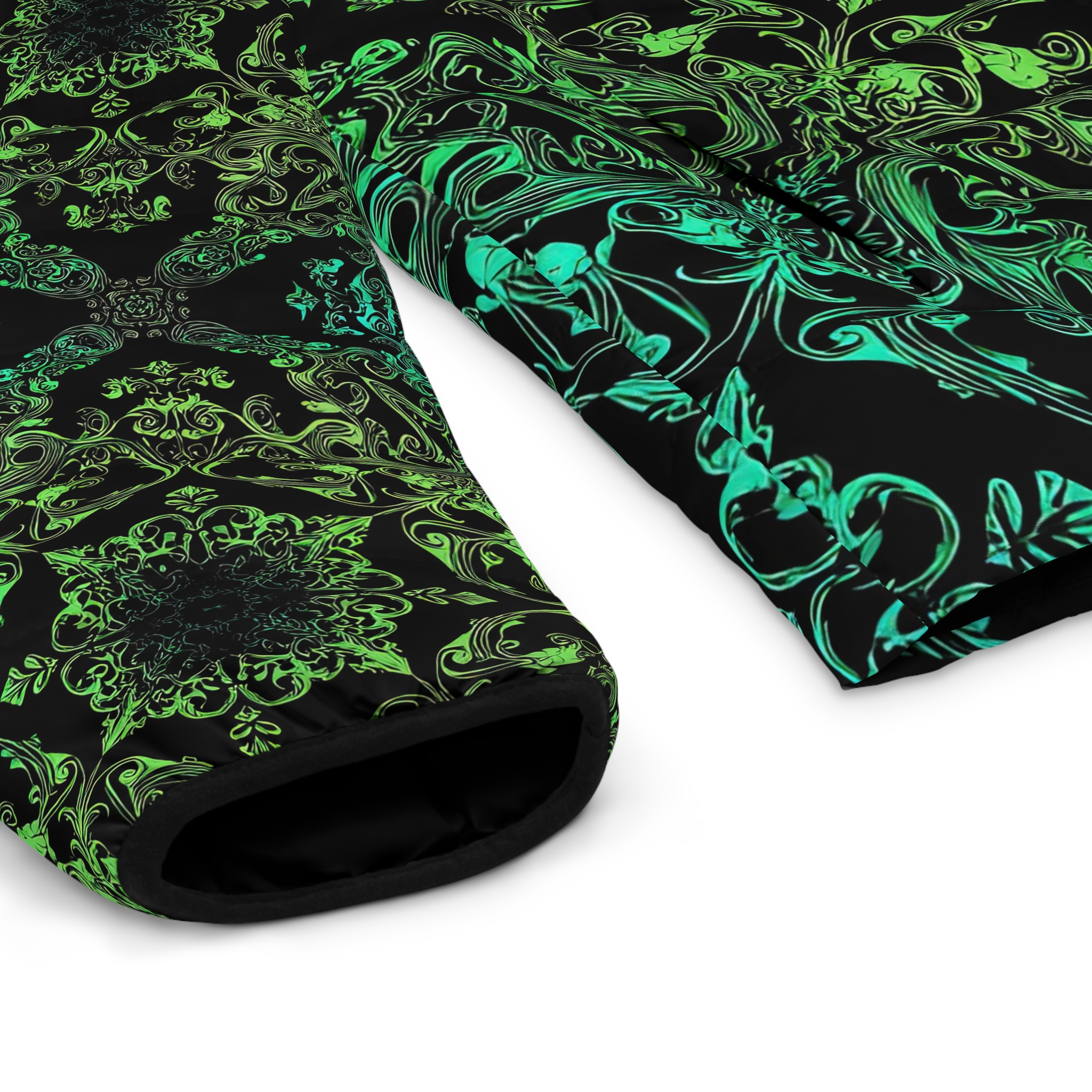 Men's Puffer Jacket - Vibrant Swirl Pattern for Stylish Comfort - Image 7