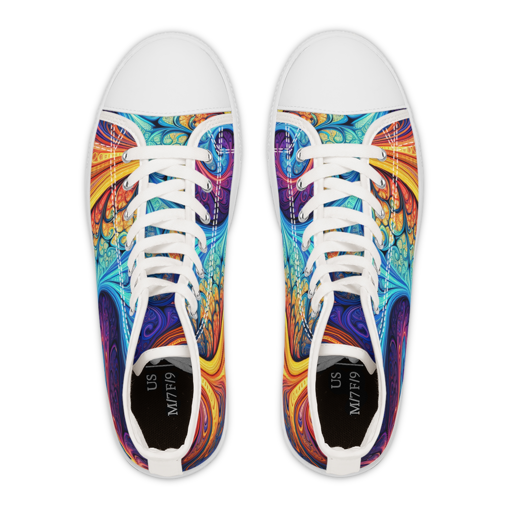 Swirling Women's High Top Sneakers - Image 2