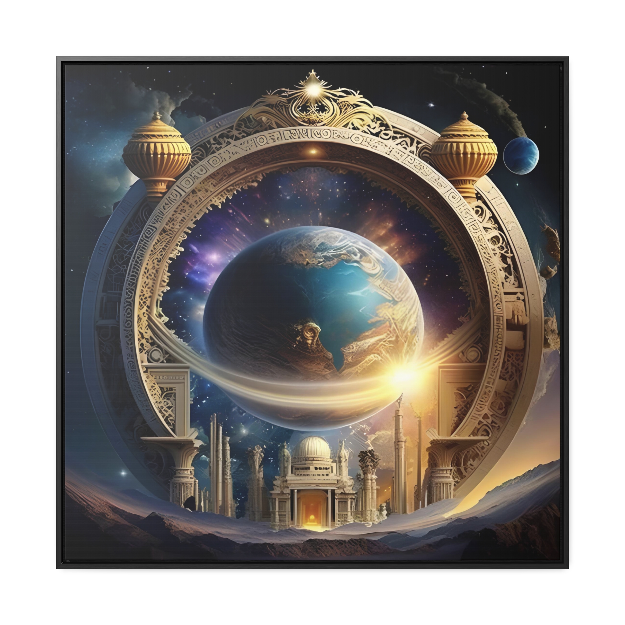 One Eternal Round Gallery Canvas Wraps, Square Frame House of Trippers