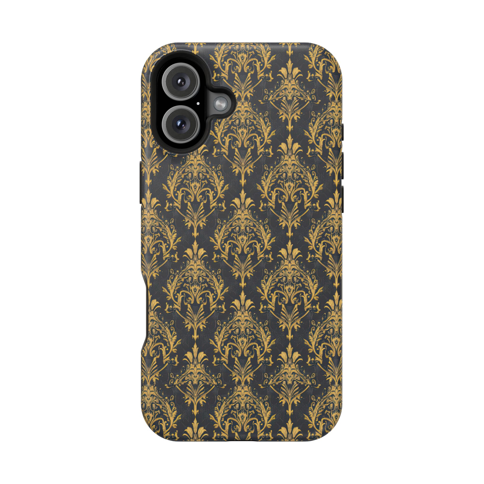 Elegant Gold Floral Magnetic Tough Case - Stylish Protection for Your Phone - Image 113