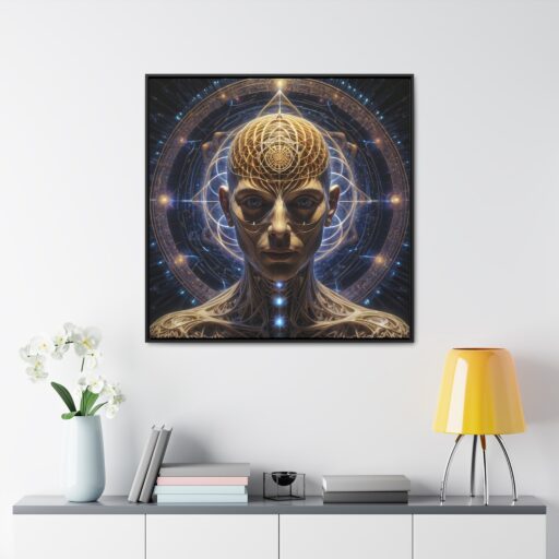 Mystical Framed Canvas Wrap - Spiritual Wall Art for Mindfulness & Meditation
