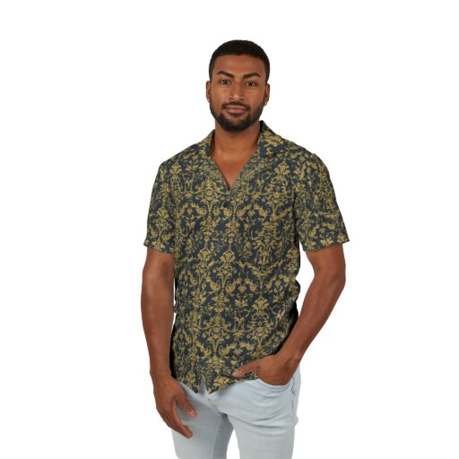 Men's Hawaiian Camp Shirt - Tropical Floral Design for Casual Summer Vibes