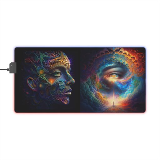 Child of the rainbow LED Gaming Mouse Pad (colors within colors)