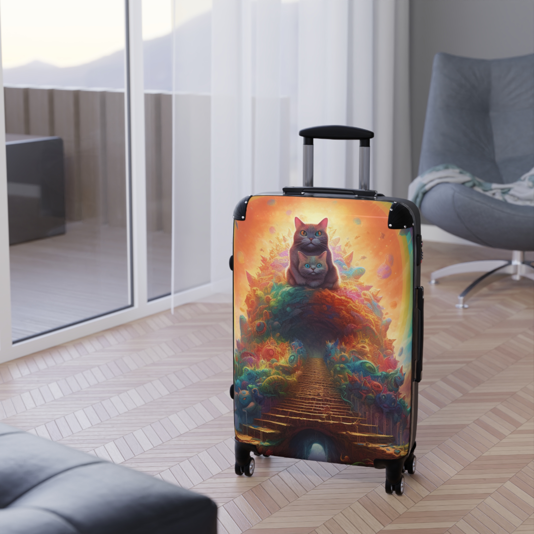 Cute Kitty Kingdom Suitcases ( Hey Cutie) (Never lose your luggage again) - Image 14