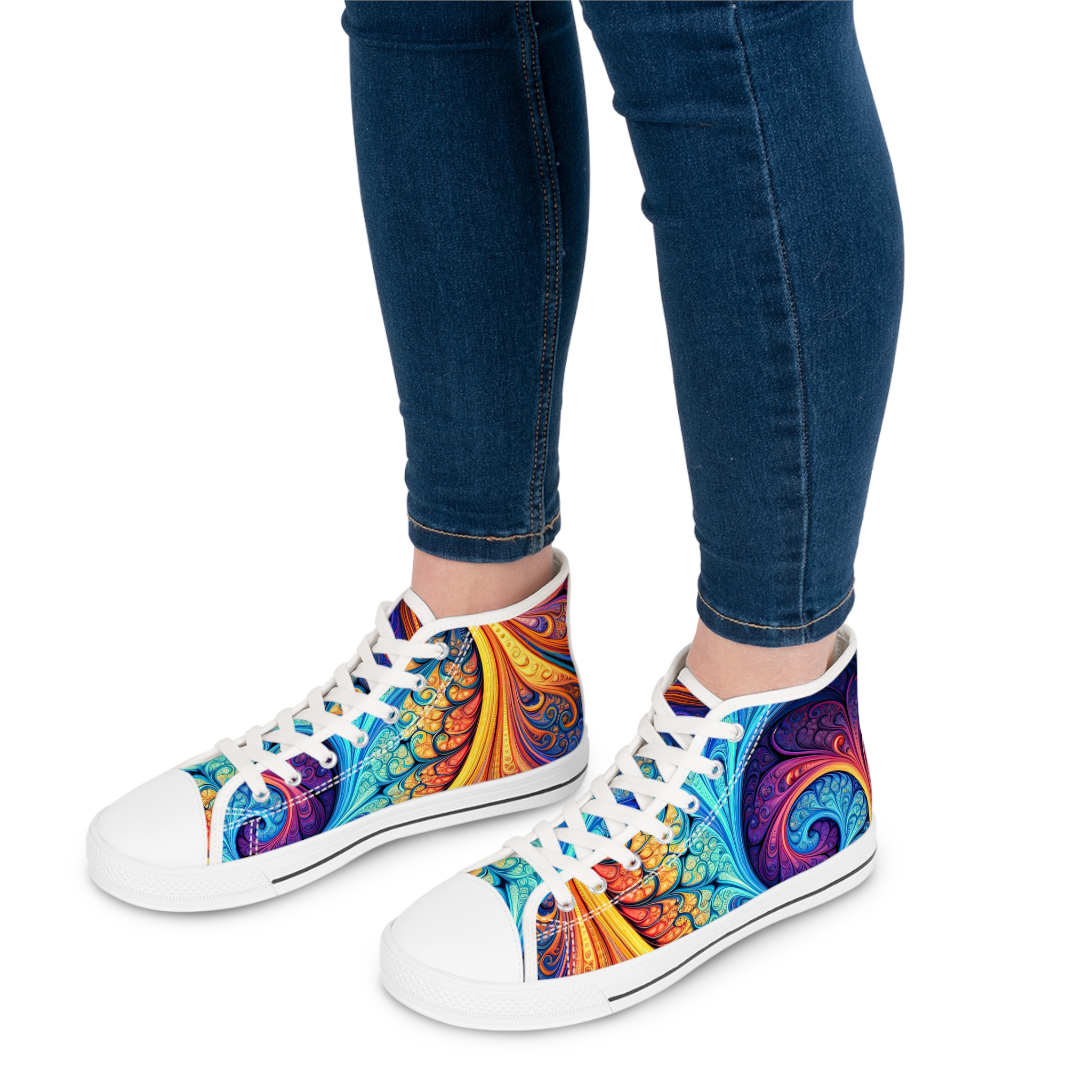 Swirling Women's High Top Sneakers - Image 8