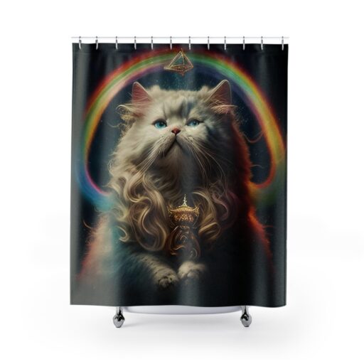 Queen kitty Shower Curtains House of Trippers