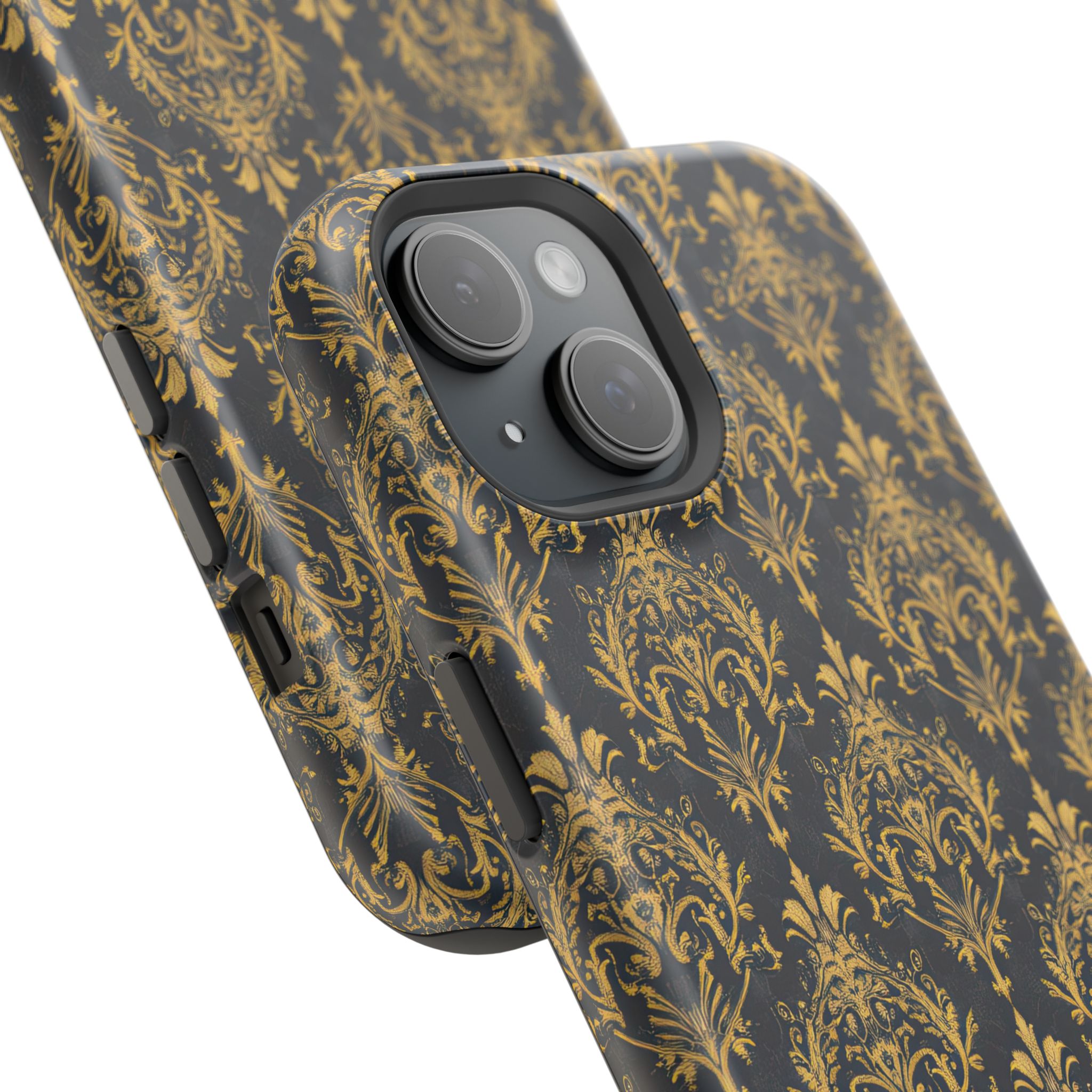 Elegant Gold Floral Magnetic Tough Case - Stylish Protection for Your Phone - Image 74
