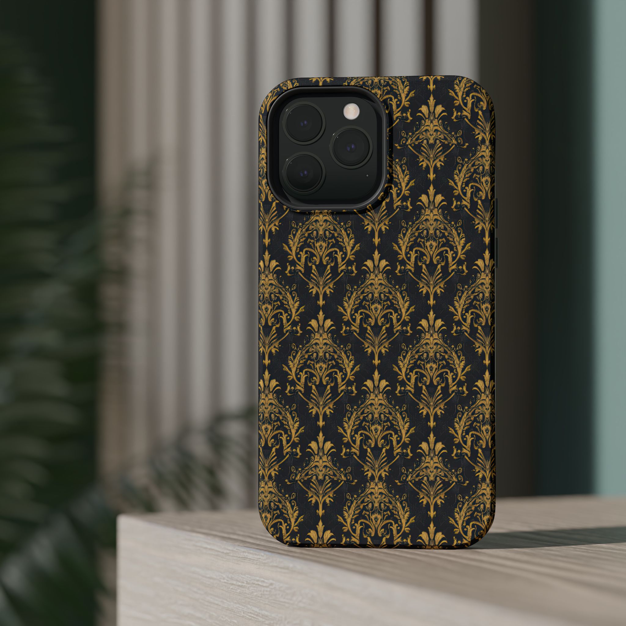 Elegant Gold Floral Magnetic Tough Case - Stylish Protection for Your Phone - Image 68