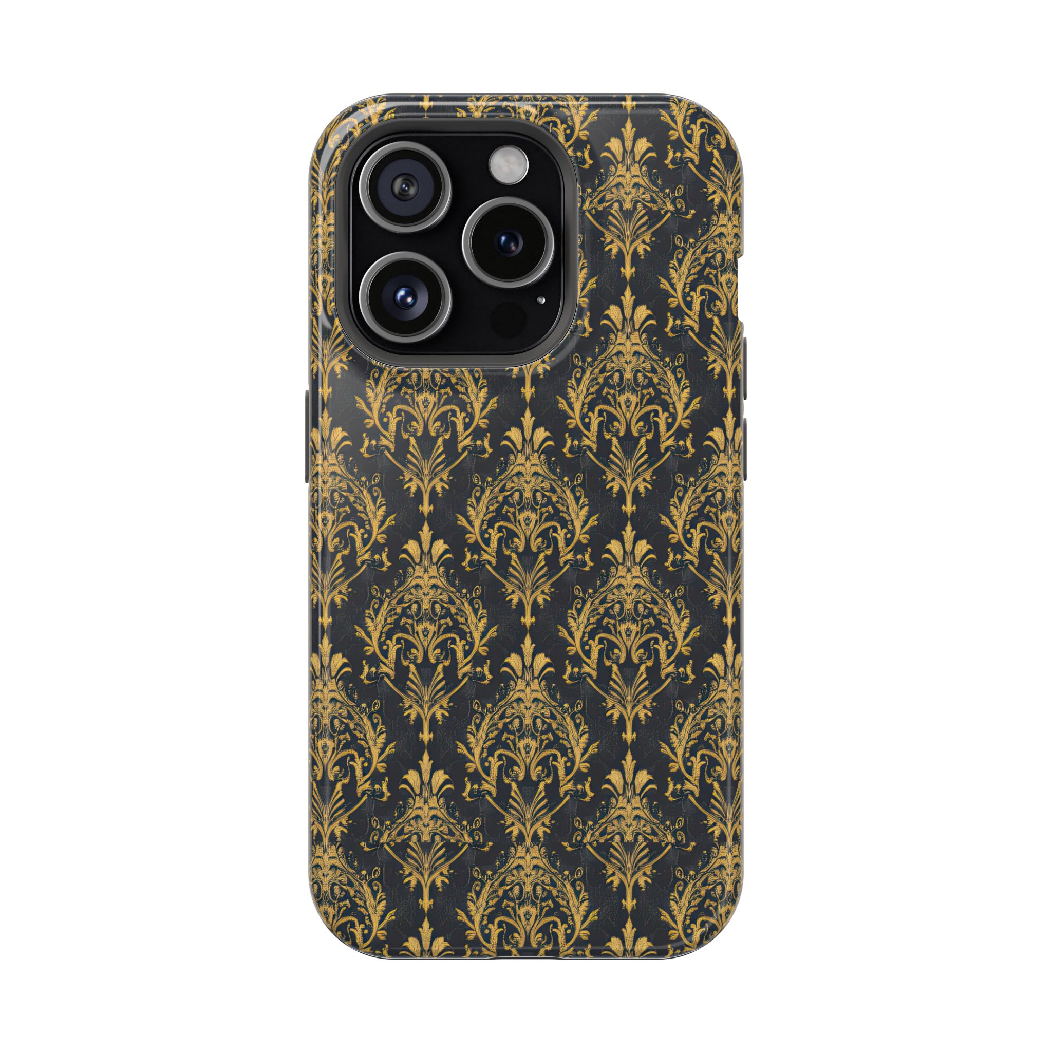 Elegant Gold Floral Magnetic Tough Case - Stylish Protection for Your Phone - Image 77