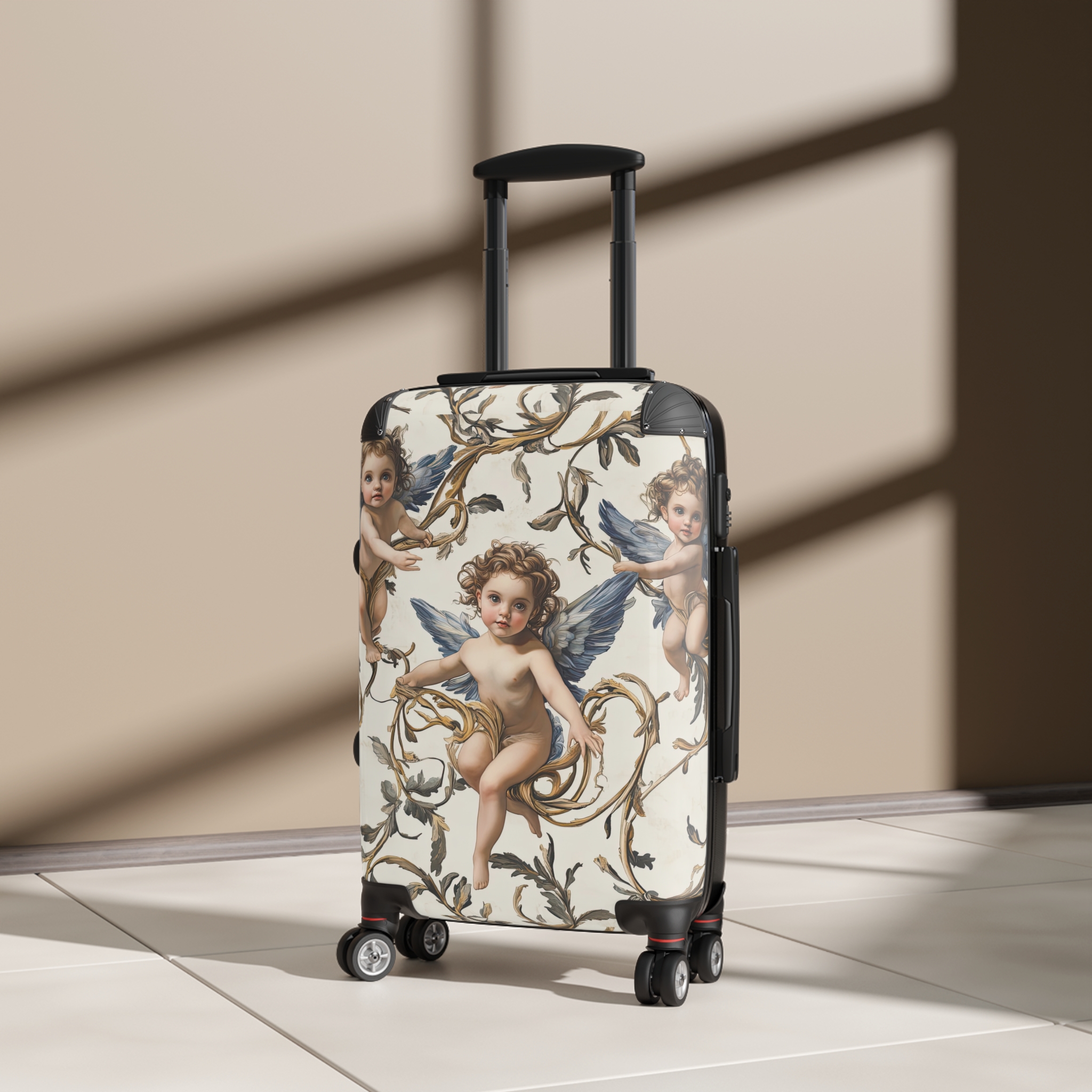 Vintage Cherub Design Suitcase - Stylish Travel Luggage for Adventurers - Image 13
