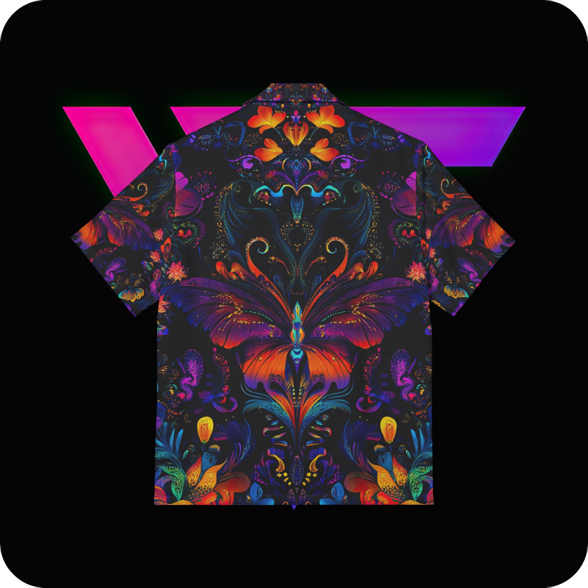 Vibrant Floral Men's Hawaiian Camp Shirt - Perfect for Summer Celebrations - Image 3