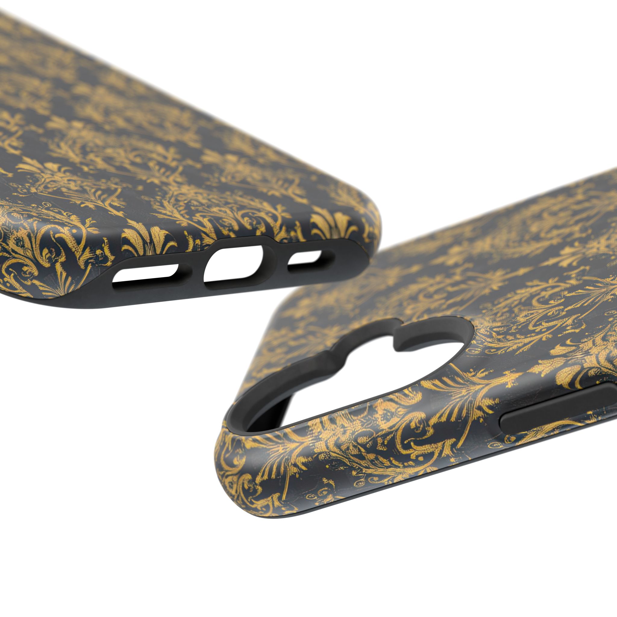 Elegant Gold Floral Magnetic Tough Case - Stylish Protection for Your Phone - Image 108